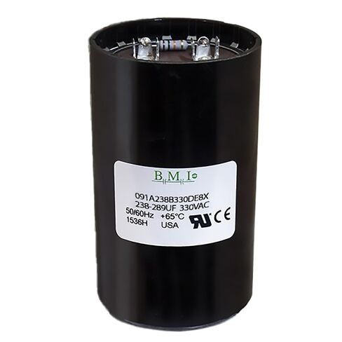 238-286 uF x 330 VAC BMI Capacitor # 091A238B330DE8X with Resistor in Saudi Arabia