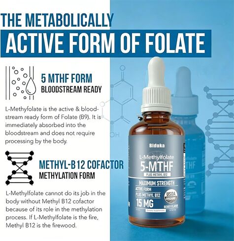 L-Methylfolate 15 mg + Methyl B12 Liquid Drops in Saudi Arabia