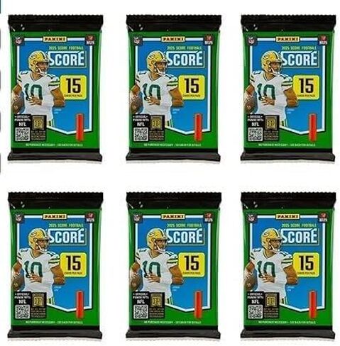 2025 Score Football Trading Cards15 Cards Per Pack (6PACK) Total 90 Cards,Dynamic Inserts,Autographs and Much More. in Saudi Arabia