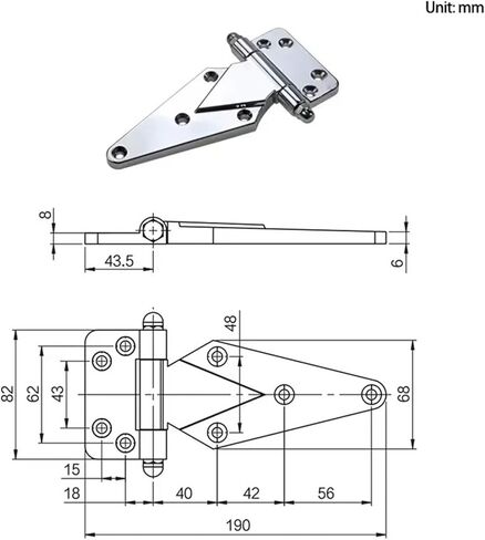Zinc Alloy Door Hinges Industrial Electrical Equipment 1Pcs in Saudi Arabia