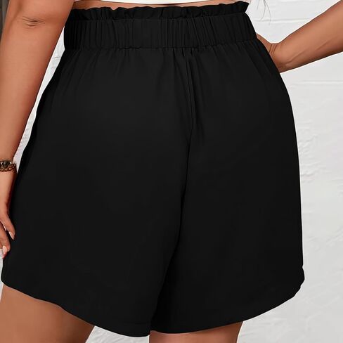 Womens Shorts 2026 Comfy Summer Button High Waist Casual Bermuda Shorts for Women Trendy Solid Color with Pockets in Saudi Arabia