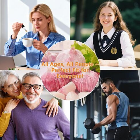 قطرة سائلة من مستخلص الثوم المعتق - 500 مجم لكل وجبة، مستخلص 15:1، عديم الرائحة، تكنولوجيا الدهون الدهنية لامتصاص سريع - مكمل لدعم القلب والمناعة للرجال والنساء، نكهة التوت in Saudi Arabia