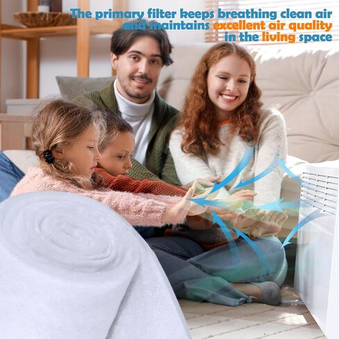 HunnmingRe 18'' x 120'' Air Vent Filters Polyester Floor Vent Filter Cut to Fit Dust Control Replacement Air Filtrate Roll Material for HVAC AC Heating RV's Mobile Homes Floor Registers in Saudi Arabia