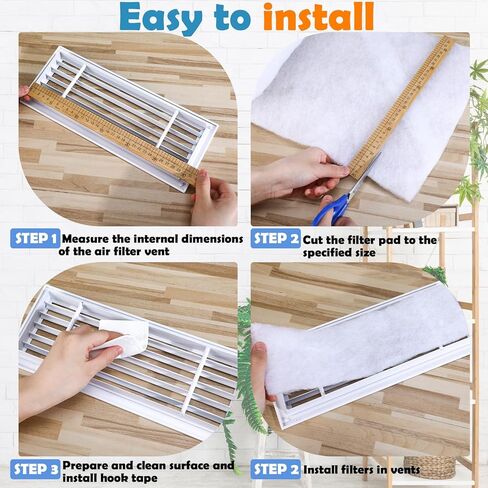 HunnmingRe 18'' x 120'' Air Vent Filters Polyester Floor Vent Filter Cut to Fit Dust Control Replacement Air Filtrate Roll Material for HVAC AC Heating RV's Mobile Homes Floor Registers in Saudi Arabia