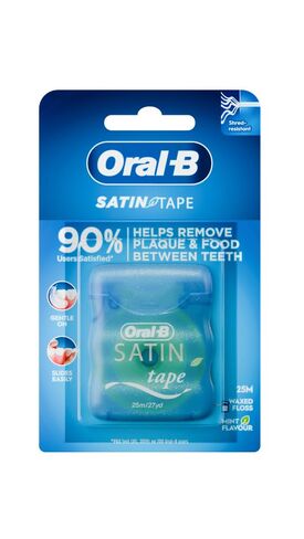 Oral-B Statin Tape Dental Floss 25m (6 Units) by Oral-B Satin Tape Mint in Saudi Arabia