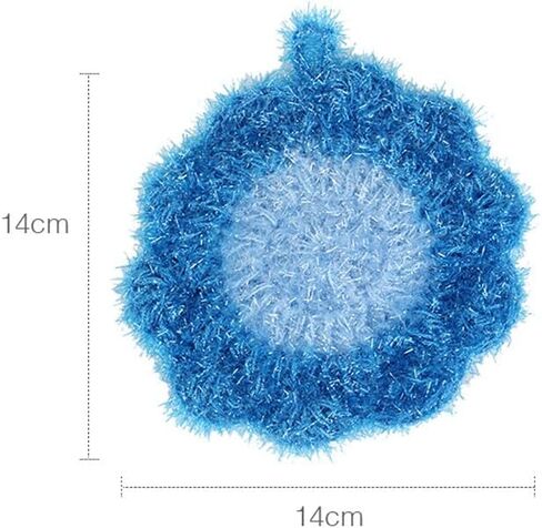 KALLORY 3Pcs Cute Flower Dish Scrubbers for Kitchen Korean Style Handmade Crochet Scouring Pads Non-Scratch Dish Sponges for Dishwashing Aesthetic Sink Decor Cleaning Puff in Saudi Arabia