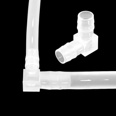 5 Pcs Hose Barb 90 Degree Elbow L Fitting, Plastic 2 Way Equal Barbed Joint Splicer Mender Union Adapter Hose Fitting Fuel Gas Liquid Air (U) in Saudi Arabia