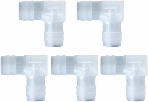 5 Pcs Hose Barb 90 Degree Elbow L Fitting, Plastic 2 Way Equal Barbed Joint Splicer Mender Union Adapter Hose Fitting Fuel Gas Liquid Air (U) in Saudi Arabia
