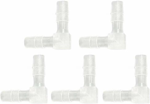 5 Pcs Hose Barb 90 Degree Elbow L Fitting, Plastic 2 Way Equal Barbed Joint Splicer Mender Union Adapter Hose Fitting Fuel Gas Liquid Air (U) in Saudi Arabia