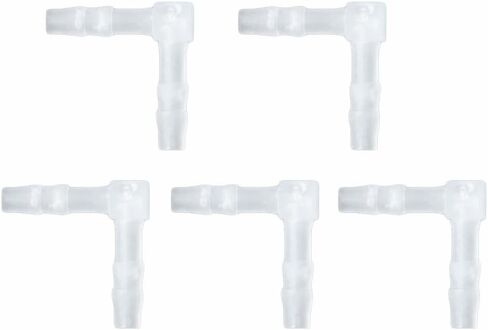 5 Pcs Hose Barb 90 Degree Elbow L Fitting, Plastic 2 Way Equal Barbed Joint Splicer Mender Union Adapter Hose Fitting Fuel Gas Liquid Air (U) in Saudi Arabia