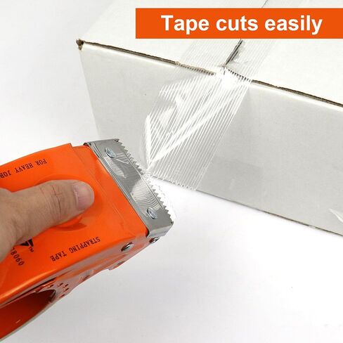 BOMEI PACK Strapping Tape 2 Inch with Dispenser,Mono Filament Tape,Transparent Reinforced Fiberglass Tape,Heavy Duty Moving Boxes Packing Tape Stright Line Sticky Strong Tape in Saudi Arabia