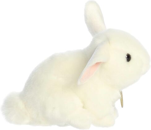 Aurora® Adorable Miyoni® Tots Playful Baby Bunny Stuffed Animal - Lifelike Details Make a Cherished Companion - Perfect for Decorating Bedrooms or Classrooms - White 7.5 Inches in Saudi Arabia