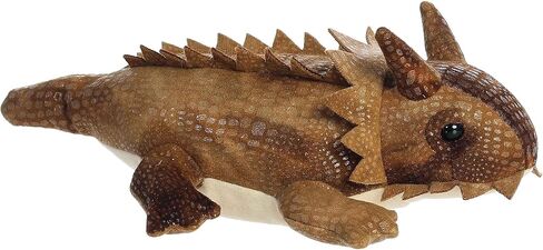 حيوان محشو صغير الحجم من Aurora® Adorable Mini Flopsie™ Patty Horned Lizard™ - رفاق صغار جاهزون للمغامرات المرحة - للأطفال من جميع الأعمار والأطفال الصغار والبالغين والعائلات - بني 9 بوصات in Saudi Arabia