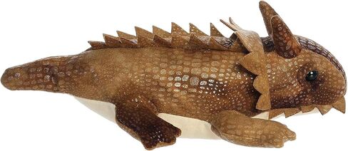 حيوان محشو صغير الحجم من Aurora® Adorable Mini Flopsie™ Patty Horned Lizard™ - رفاق صغار جاهزون للمغامرات المرحة - للأطفال من جميع الأعمار والأطفال الصغار والبالغين والعائلات - بني 9 بوصات in Saudi Arabia
