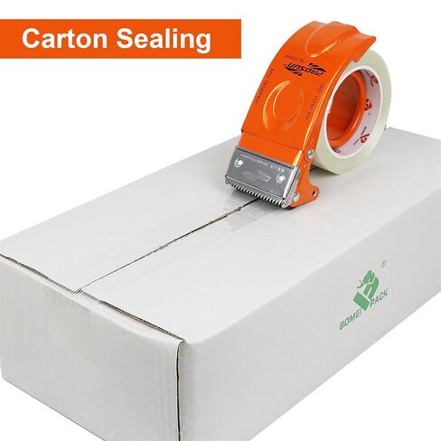 BOMEI PACK Strapping Tape 2 Inch with Dispenser,Mono Filament Tape,Transparent Reinforced Fiberglass Tape,Heavy Duty Moving Boxes Packing Tape Stright Line Sticky Strong Tape in Saudi Arabia