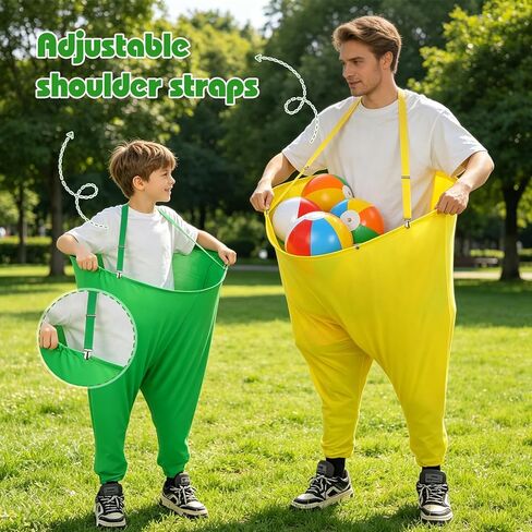 لعبة Granny Pants Yard للمراهقين والبالغين، 2 بنطال عملاق مع حمالات، 16 كرة نطاطة، 2 مضختين وعلمين، مرحل رمي مرح في الهواء الطلق لحفلات الفناء الخلفي، ولم شمل الأسرة، وبناء الفريق (للأعمار من 8 سنوات فما فوق) in Kuwait