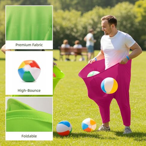 Granny Pants Yard Game Set for Adults & Families, Backyard Outdoor Toss Game with 20 Bouncy Balls, 2 Inflatable Pants & Pumps, Fun Yard Party Activity for Group Events in Saudi Arabia