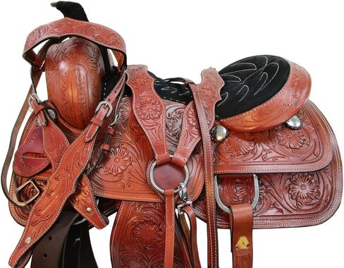 مجموعة سرج غربي من الجلد مصنوعة يدويًا من Roper Ranch Horse Tack 15 16 17 18 FQHB in Kuwait