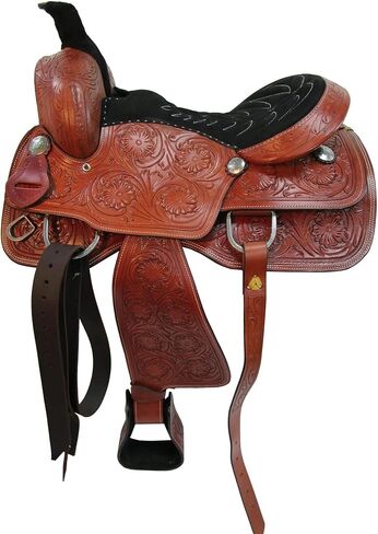 مجموعة سرج غربي من الجلد مصنوعة يدويًا من Roper Ranch Horse Tack 15 16 17 18 FQHB in Kuwait