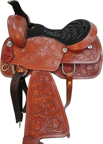 مجموعة سرج غربي من الجلد مصنوعة يدويًا من Roper Ranch Horse Tack 15 16 17 18 FQHB in Kuwait
