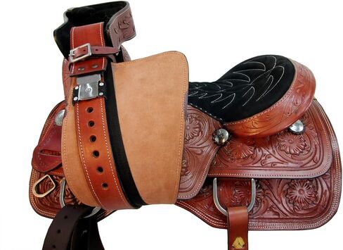 مجموعة سرج غربي من الجلد مصنوعة يدويًا من Roper Ranch Horse Tack 15 16 17 18 FQHB in Kuwait