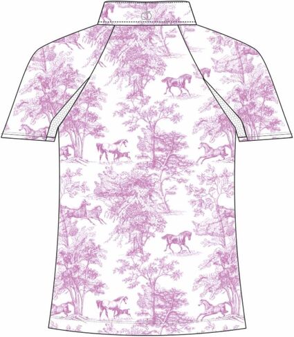 Dapplebay Kids Rose Equestrian Toile 1/4 Zip - Short Sleeve in Saudi Arabia