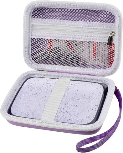 Boobowl Hard Case for HP Sprocket Portable 2x3, Select and 2nd Edition | Grey Organizer, Room for Photo Paper, USB Cable and Small Accessories, School Projects, Parties and Trip - Box Only in Kuwait