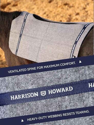 Harrison Howard Western Saddle Pad Liner, Thin Wool Felt Under Pad with Spine Cutout, Shock Absorbing Sweat Barrier in Saudi Arabia