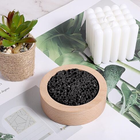 Passive Essential Oil Diffuser Rock Diffuser Natural Wood Base Aromatherapy for Decorating at Desk, Office, or Car and Gift-Giving in Saudi Arabia