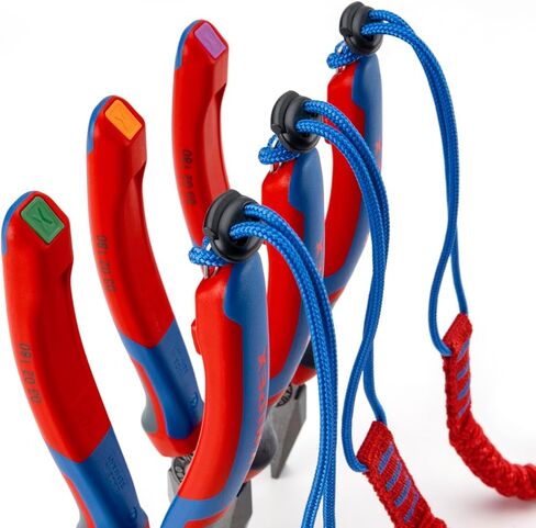 أدوات Knipex 13 82 8 ، 6 في 1 كماشة تركيب كهربائية مع مقبض قبضة الراحة ، الأحمر والأزرق in Kuwait