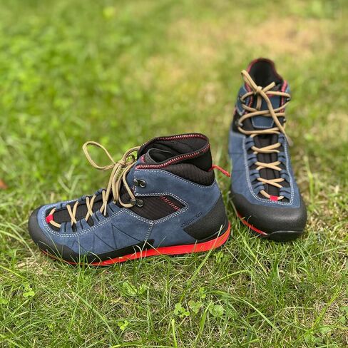 Alpina JOY Men’s Approach Boots – Super Light Leather Hiking Shoes with Waterproof Breathable Membrane, All Weather Grip Slip Resistant Outsole, Approach and Climbing Footwear, Made in Europe in Saudi Arabia