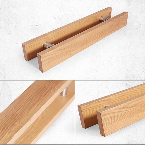Solid Wood Commercial Push-Pull Glass Door Handle/Wooden Door Handle/Barn Door Pull Handle 5 Lengths(Length1000mm) in Saudi Arabia