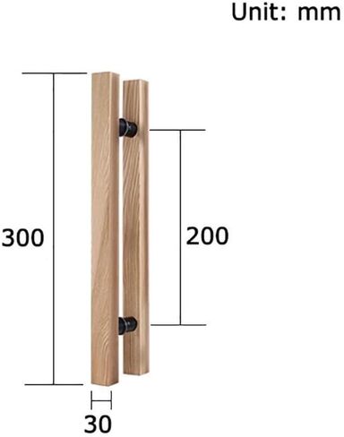 Commercial Solid Wood Glass Door Handle/Barn Door Pull Handle/Push-Pull Door Handle 6 Lengths(300mm) in Saudi Arabia