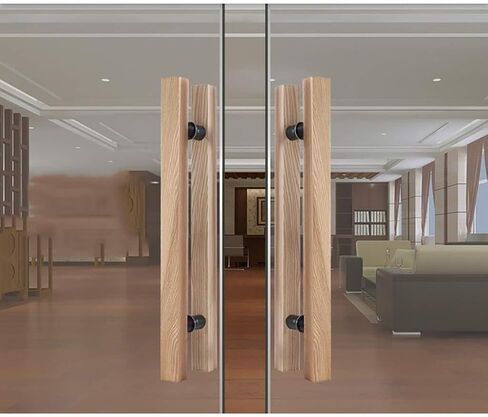 Commercial Solid Wood Glass Door Handle/Barn Door Pull Handle/Push-Pull Door Handle 6 Lengths(300mm) in Saudi Arabia