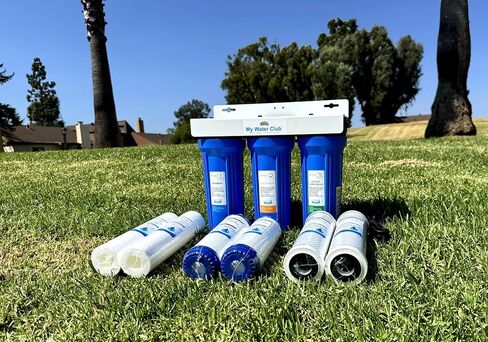 نظام تصفية المياه للمنزل بالكامل من MyWaterClub، 3 مراحل، مع مجموعتي فلتر إضافيتين، منفذ 3/4 بوصة in Kuwait