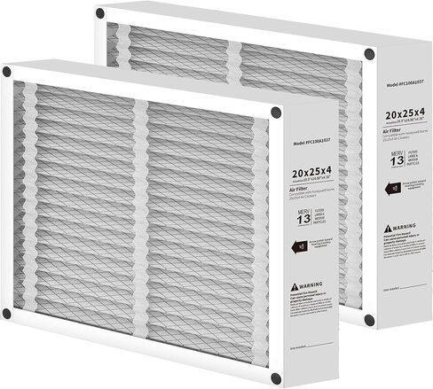 2 حزمة استبدال فلتر الهواء 20x25x4 متوافق مع هانيويل FC100A1037 مطوي HVAC، مرشح فرن MERV 13، تصميم قابل للطي (الحجم الفعلي: 19.94 × 24.88 × 4.38 بوصة) in Kuwait