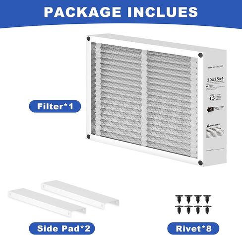 2 حزمة استبدال فلتر الهواء 20x25x4 متوافق مع هانيويل FC100A1037 مطوي HVAC، مرشح فرن MERV 13، تصميم قابل للطي (الحجم الفعلي: 19.94 × 24.88 × 4.38 بوصة) in Kuwait