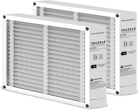 2 حزمة استبدال فلتر الهواء 20x25x4 متوافق مع هانيويل FC100A1037 مطوي HVAC، مرشح فرن MERV 13، تصميم قابل للطي (الحجم الفعلي: 19.94 × 24.88 × 4.38 بوصة) in Kuwait