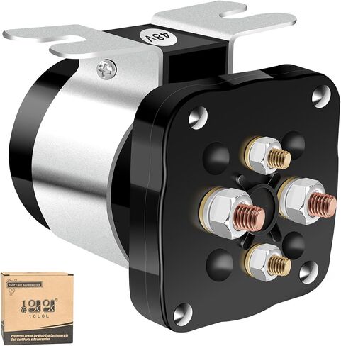 10L0L Golf Cart Solenoid 48 Volt 4 Terminal for EZGO Club Car Yamaha Electric Model, Heavy Duty Starter Solenoid #586 Series, Replaces 73231G01 101883601 JR1-H1950-00 in Kuwait
