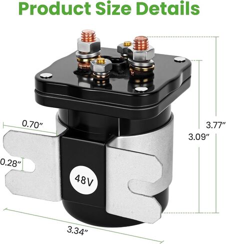10L0L Golf Cart Solenoid 48 Volt 4 Terminal for EZGO Club Car Yamaha Electric Model, Heavy Duty Starter Solenoid #586 Series, Replaces 73231G01 101883601 JR1-H1950-00 in Kuwait