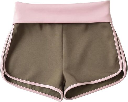 سراويل قصيرة منخفضة الارتفاع قابلة للطي على شكل حمار وحشي الفهد مطبوعة سراويل مرقعة قابلة للتمدد سراويل يوجا للسيدات Y2K in Saudi Arabia