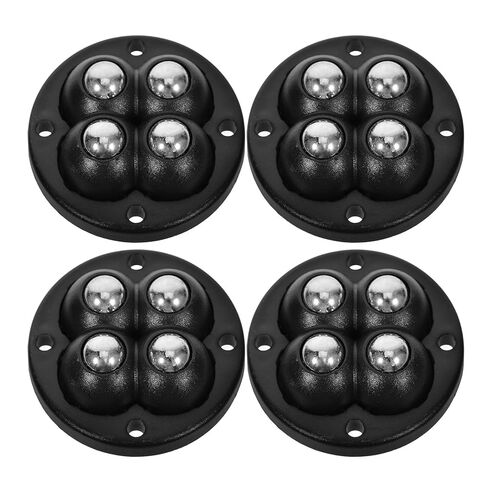 Luxshiny 4pcs Self Adhesive Mini Caster Wheels 360° Steel Ball Swivel Casters for Furniture Appliance Sliders Small Office Chair and Trash Can Wheels in Saudi Arabia