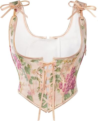 SCARLET DARKNESS Corset Tops for Women Underbust Floral Print Vintage Bustier Top in Saudi Arabia