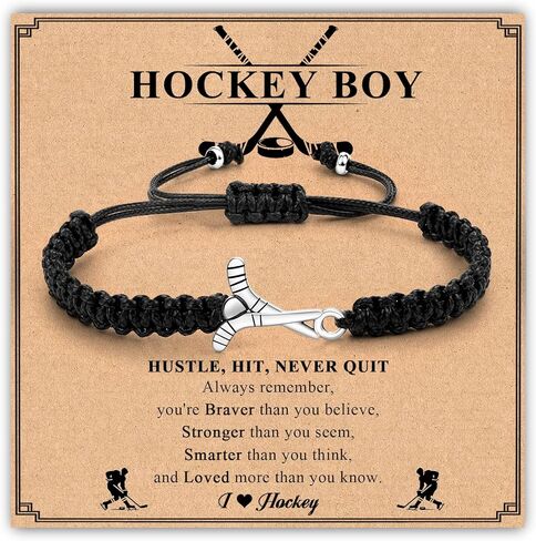 Soccer Bracelets Golf Gifts for Men Golfers with Natural Stone, Hockey Bracelet as Hockey Gifts for Boys, Mens Soccer Golf Stuff for Team, Ideal Sport bracelets for Son and Dad in Saudi Arabia