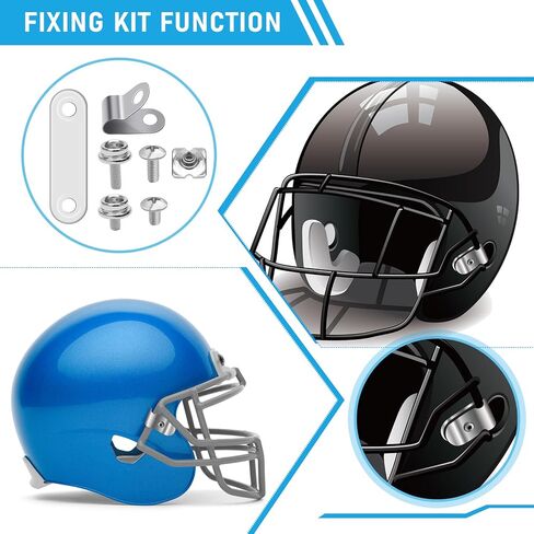31 Pcs Hockey Helmet Repair Kit, Coldairsoap Football Helmet Replacement Parts Including Visor Clips 4 Screws Nuts Rubber Gaskets J Clips, Hardware Kit for Baseball, Softball Helmets in Saudi Arabia