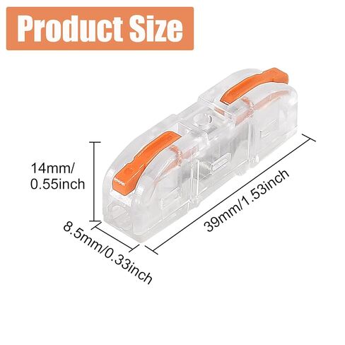 34pcs Lever Wire Connectors 1 in 1 Out Quick Connect Electrical Splicing Kit for Compact Inline Terminals 28-12 AWG in Saudi Arabia