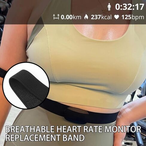 Heart Rate Monitor Replacement Chest Strap Compatible with Polar H10 H9 H7, Breathable with Ventilation Holes for Polar Garmin Sensors in Saudi Arabia