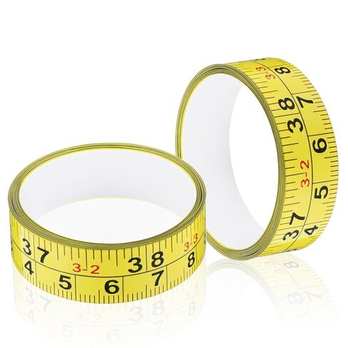 2 Pcs 39in/100cm Adhesive Measuring Tape, Self-Adhesive Ruler Tape Sticker Yellow Long Tapes Measure Practical Table Saw Accessories for Woodworking Table Saw Drafting Workbench in Saudi Arabia