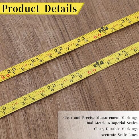 2 Pcs 39in/100cm Adhesive Measuring Tape, Self-Adhesive Ruler Tape Sticker Yellow Long Tapes Measure Practical Table Saw Accessories for Woodworking Table Saw Drafting Workbench in Saudi Arabia