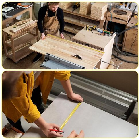 2 Pcs 39in/100cm Adhesive Measuring Tape, Self-Adhesive Ruler Tape Sticker Yellow Long Tapes Measure Practical Table Saw Accessories for Woodworking Table Saw Drafting Workbench in Saudi Arabia